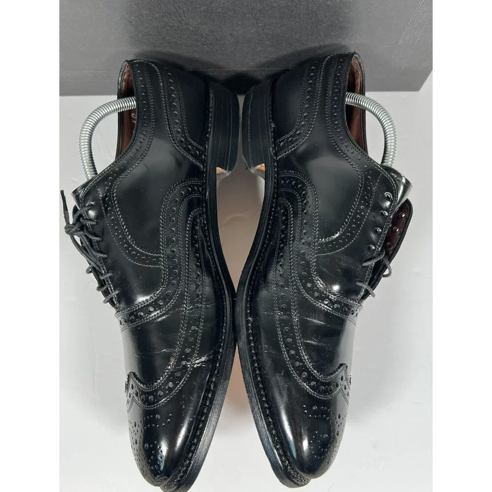 Allen Edmonds McAllister Black Leather Wingtip Oxfords Dress Shoes Men’s Sz 11 B
